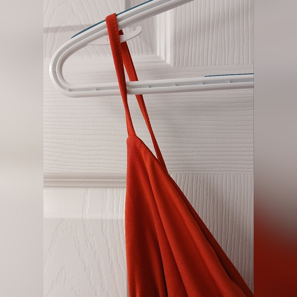 Women’s V‑Neck Spaghetti Strap Ruched Bodycon Club Party Mini Dress – Size L - Picture 3 of 6